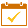 calendar with checkmark icon