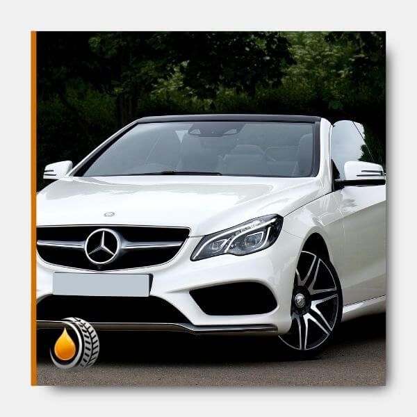 mercedes in a driveway