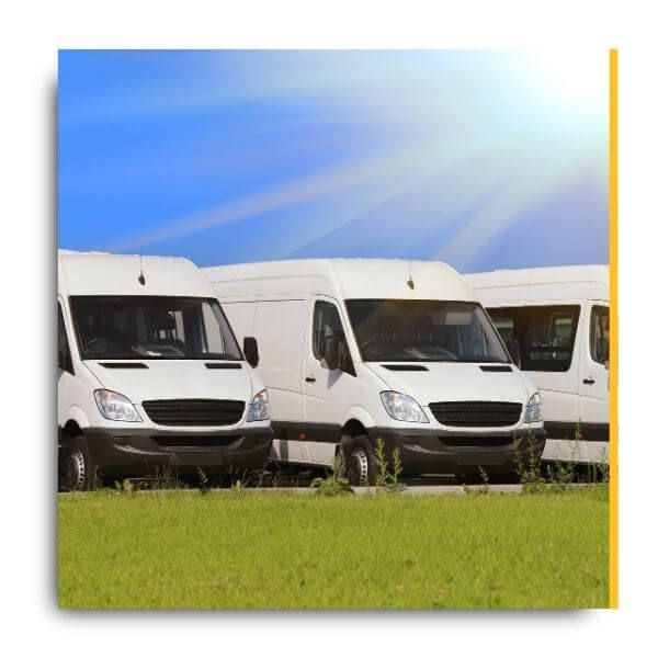 fleet of service vans