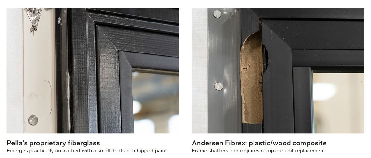 Which Material Should You Trust? Compare the superior strength of Pella Fiberglass vs. Andersen Fibrex.