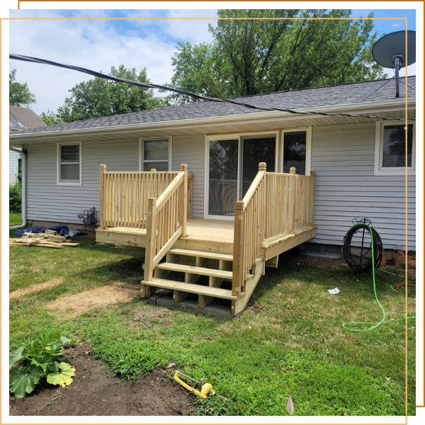 new deck with steps
