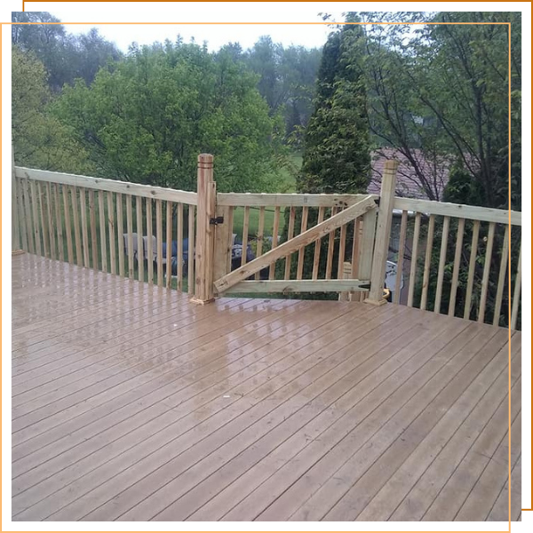 new deck with a gate new deck with a gate