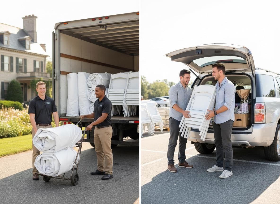Event Equipment Delivery and Pickup Scenes