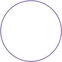 A decorative purple thin-line circle border around white saw blade graphic