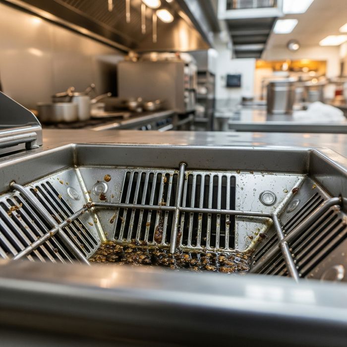 Close-up of a grease trap