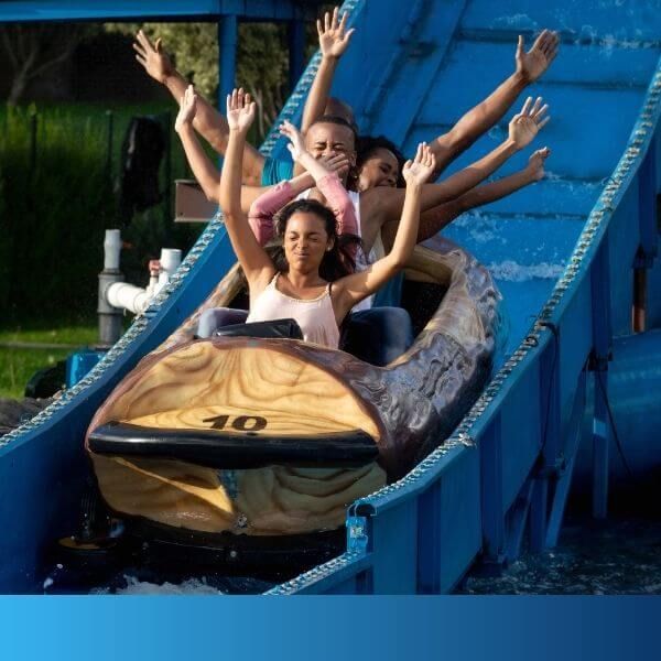 water ride at amusement park