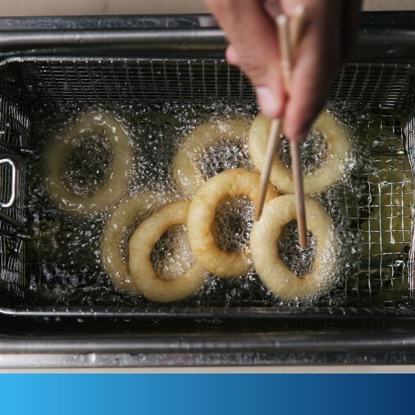 Food getting deep fried