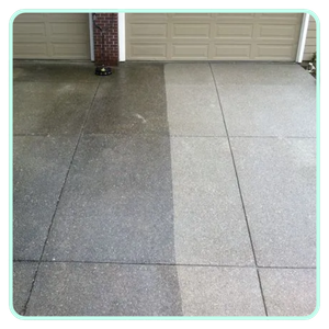 pressure washed driveway