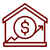 house with a money sign icon