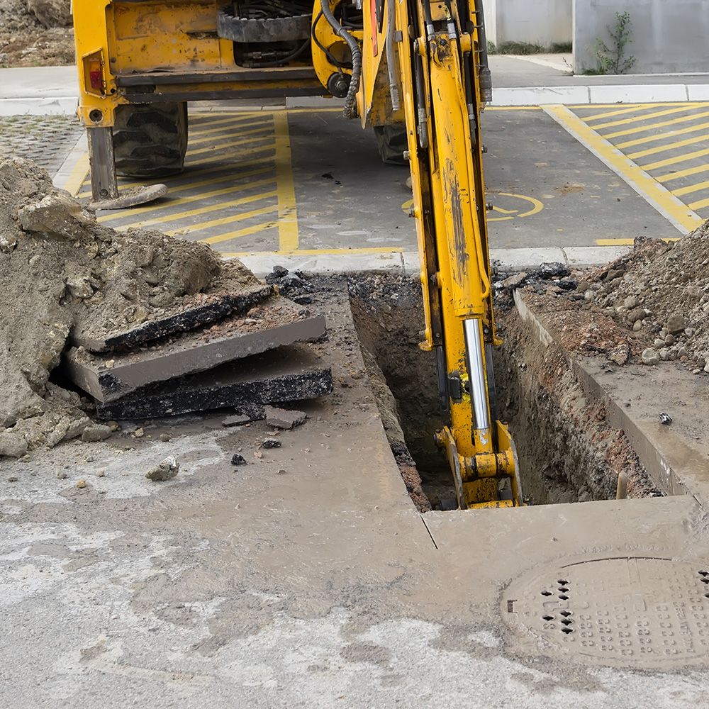 digging for sewer line