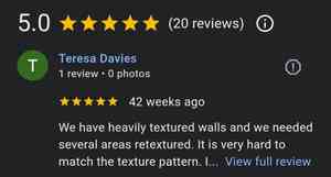 5 star review textured walls needed to match the texture pattern