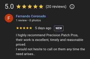 5 star review highly recommend, excellent timely and reasonable prices