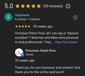 5 star review beyond excellent drywall repair