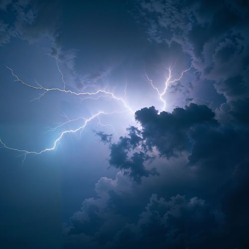 lightning in the sky