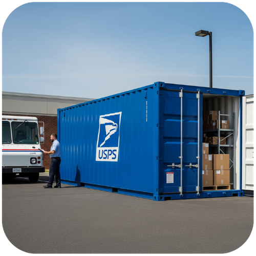 Container used by USPS Container used by USPS