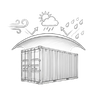 storage container and weather elements 