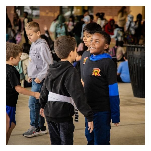 kids practicing martial arts