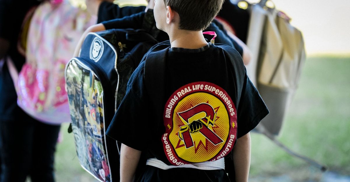 kids ready for after-school karate