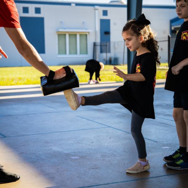 Kid karate class.