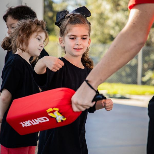 Kid karate class.