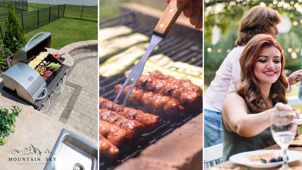 enjoying an outdoor kitchen outdoor fun