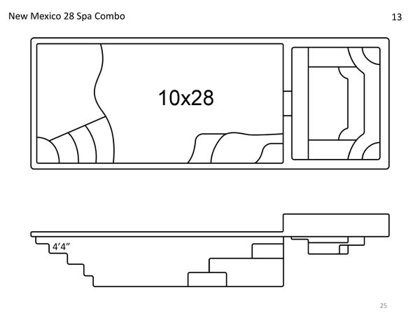 Rectangular Fiberglass Pools - New Mexico 28 Spa Combo.jpg