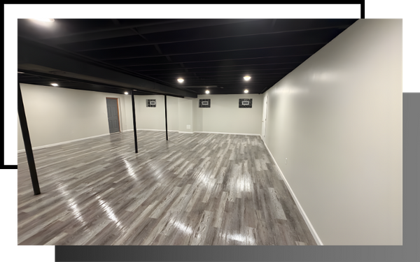 Newly finished basement remodel by Renewal Renovation and Remodel