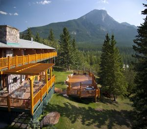 cabin venue with mountain view