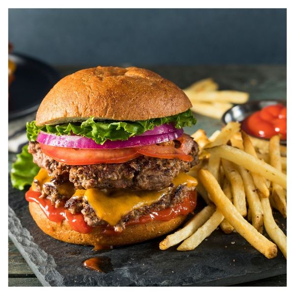 burger and fries