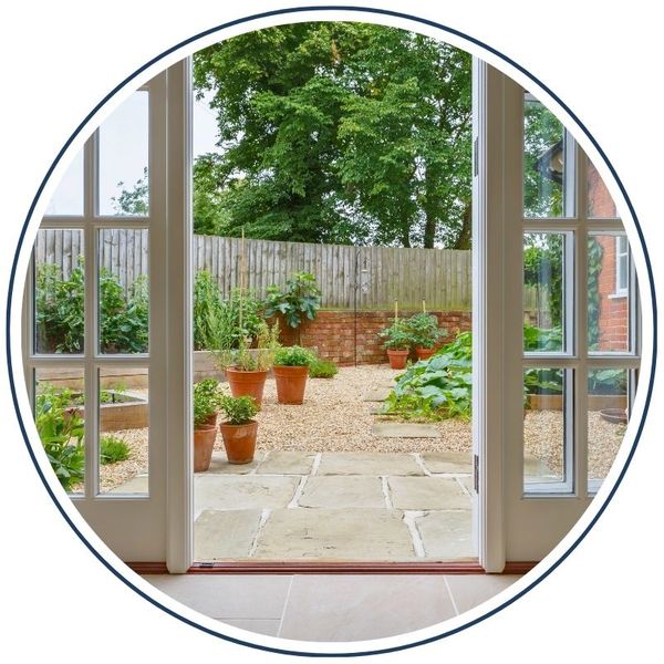 open patio door from inside