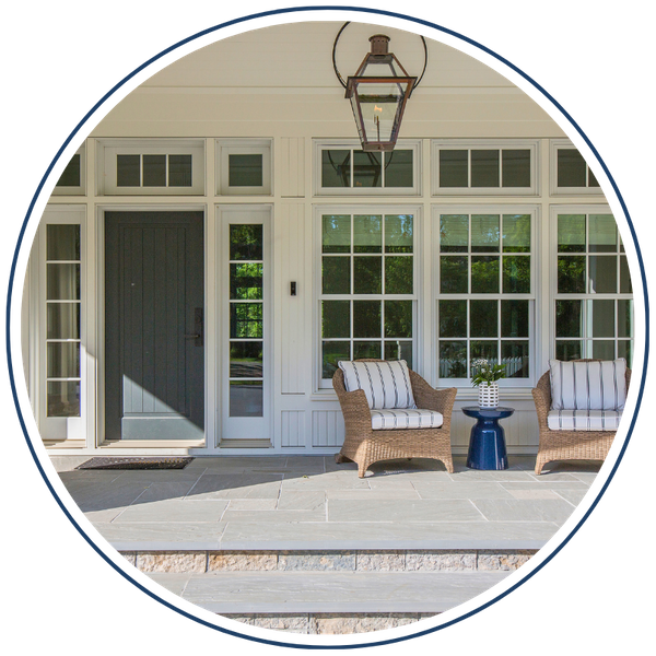 front porch with glass windows