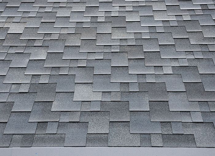 rooftop shingles on a home