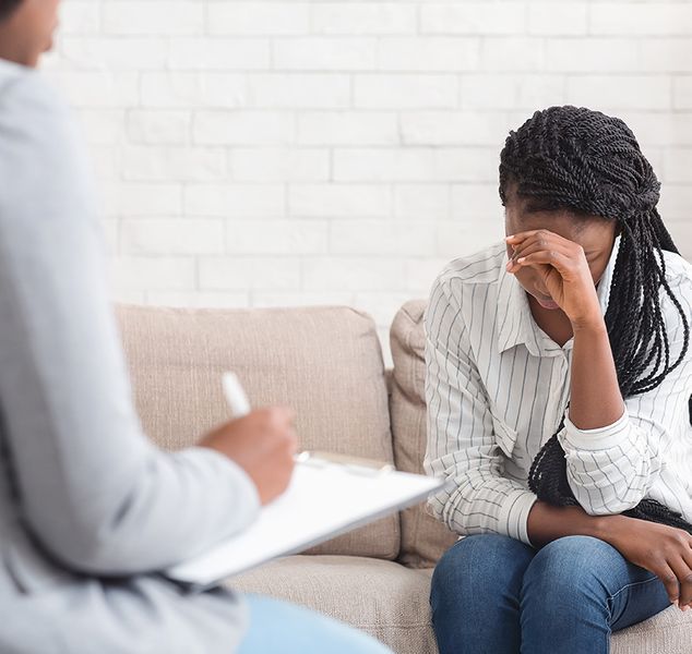 Image of a woman getting counseling