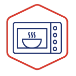 food in microwave icon