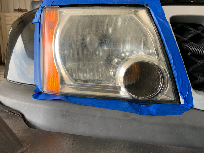 Before Headlight Restoration
