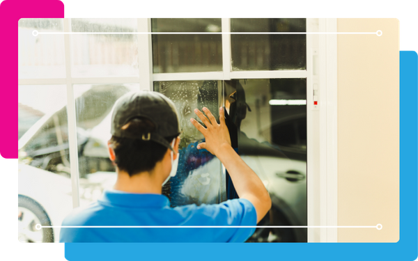 Window film being applied