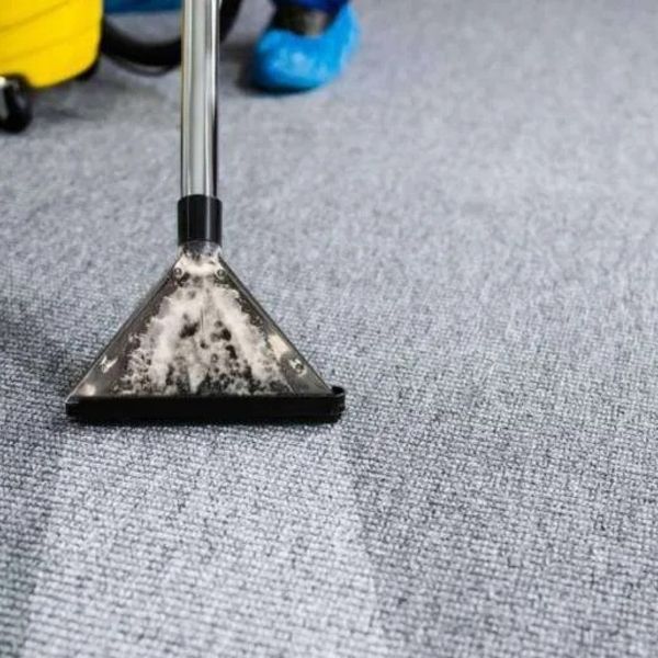 close up of carpet cleaning