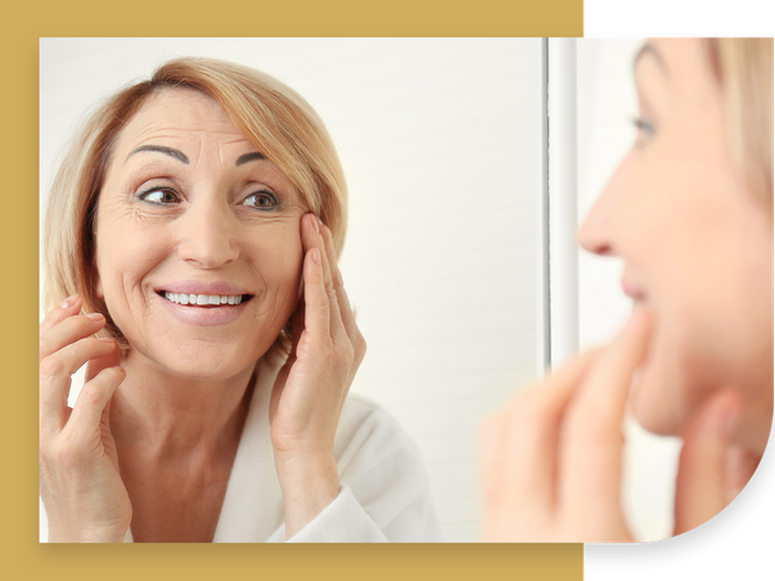 image of a woman getting a facial