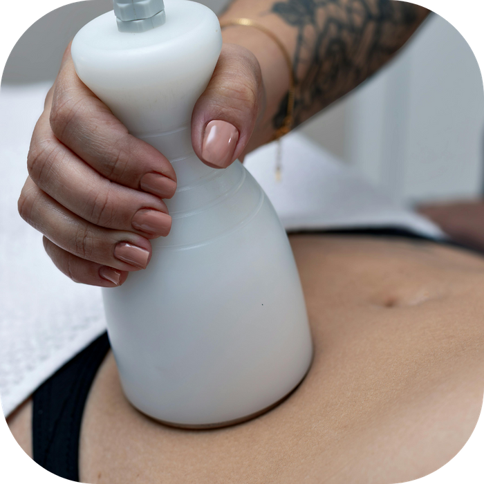 body sculpting device on belly