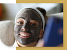 image of a woman getting a facial