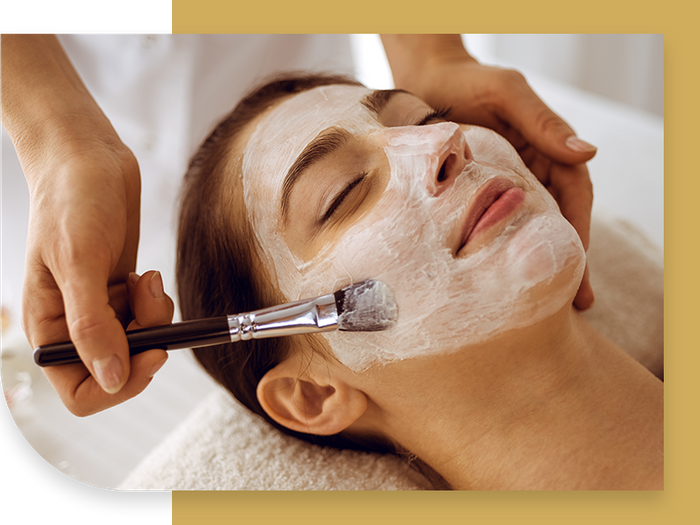 image of a woman getting a facial