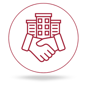 painted commercial building icon