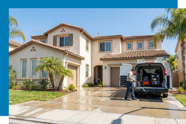 clean California home exterior after washing