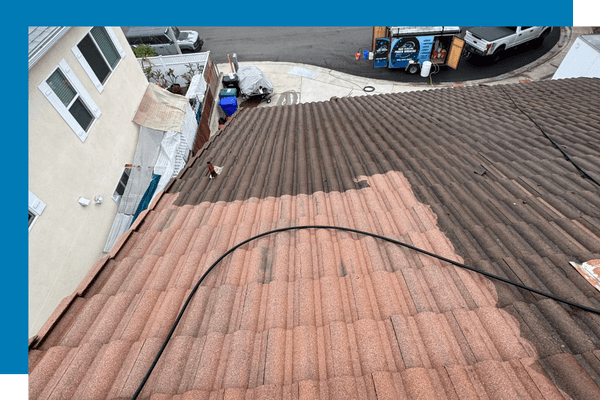 roof after pressure wash roof after pressure wash