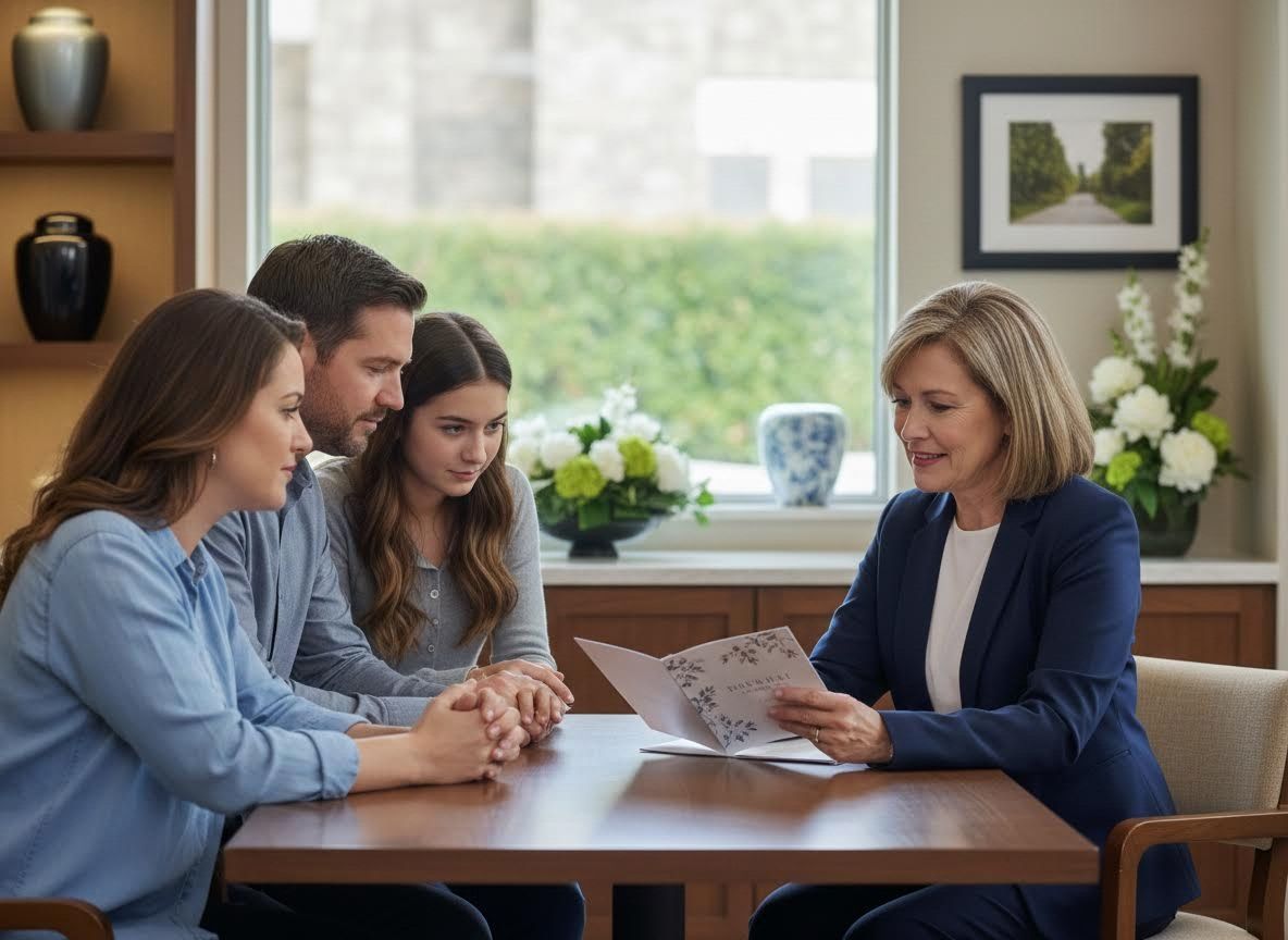 Family consults with a compassionate funeral director