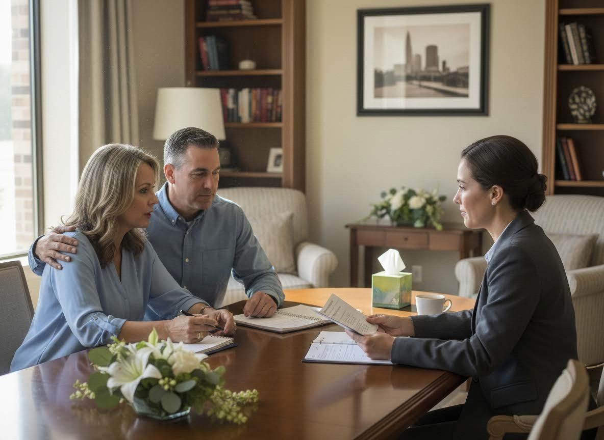 Couple consulting with a professional advisor
