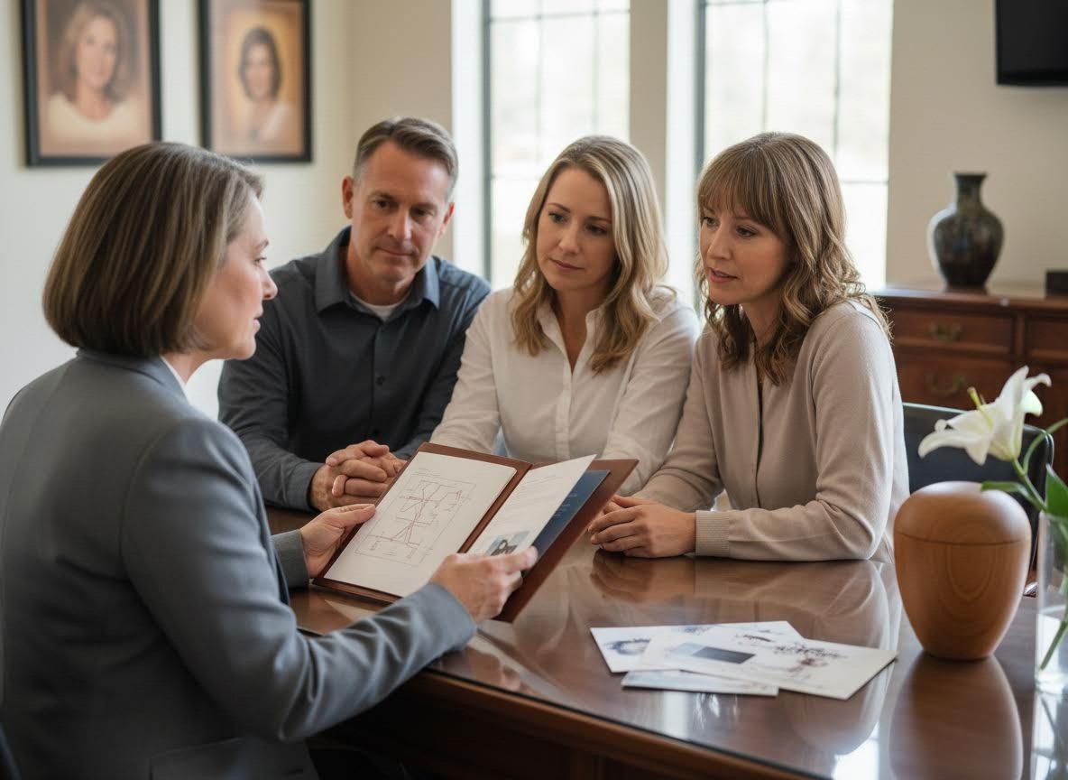 Professional Advisor Discussing Documents with Clients