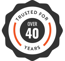 Trusted For Over 40 Years Trust Badge