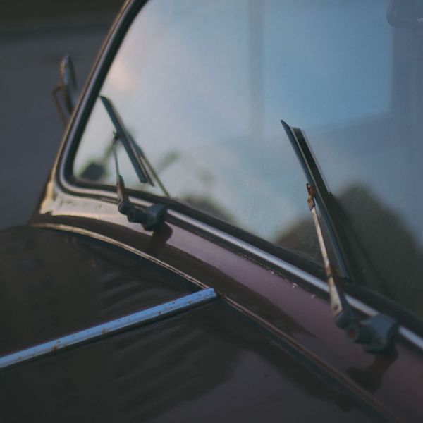 closeup of wiper blades