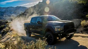 truck driving in mountains